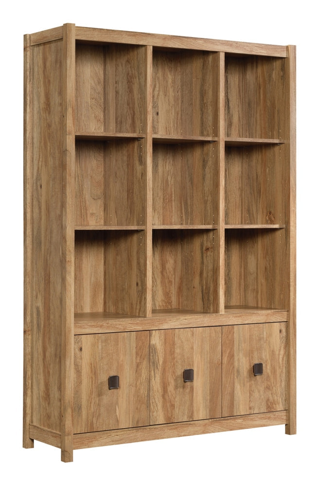 Cannery Bridge 3-Door Bookcase/Bookshelf Storage Cabinet, Sindoori Mango Finish Z1112