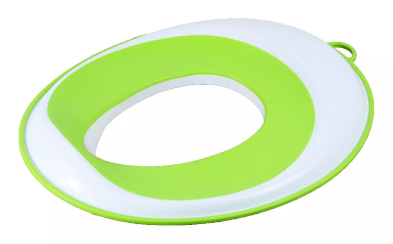 Kids' Potty Training Toilet Seat, Anti-Slip Edges, White/Green F4439