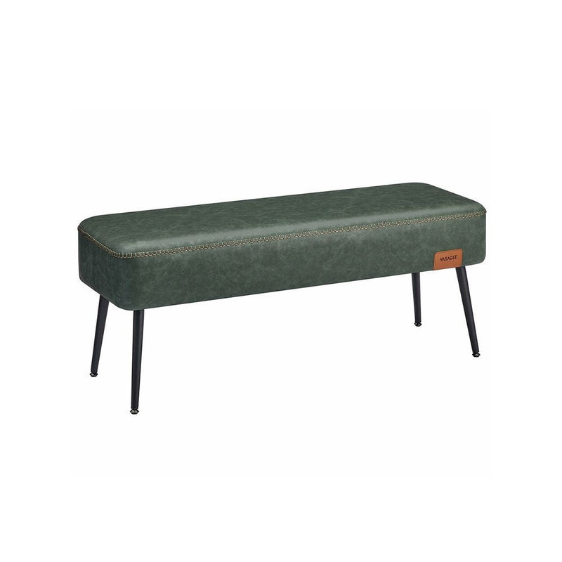 Home EKHO Collection Forest Green Synthetic Leather Bench M7787