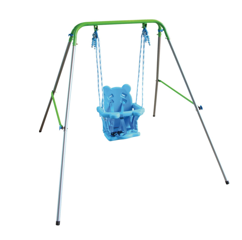 Outdoor Foldable Metal/Steel Swing Set, Ages 12-36 Months, 55-lb Capacity C2542