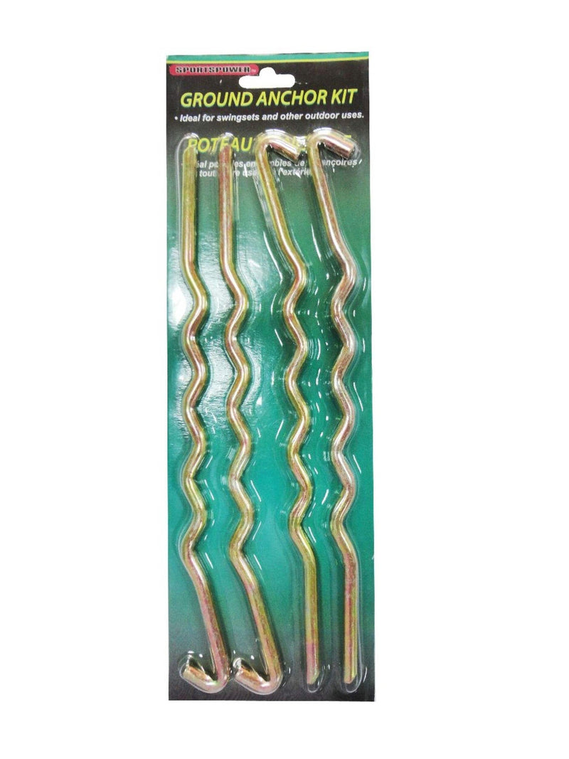 Outdoor Heavy Duty Steel Swing Set Anchors, 4-pk D3766