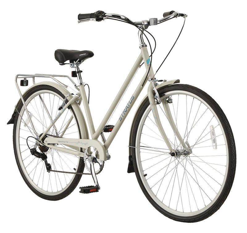 Hawthorne Adult Bike, 700C, 7-Speed, Alloy V-brakes, Grey T3809