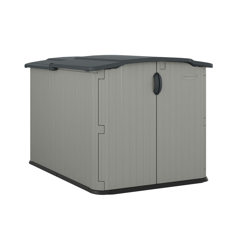 Glidetop 98-cu-ft Dove Grey Horizontal Shed S1160