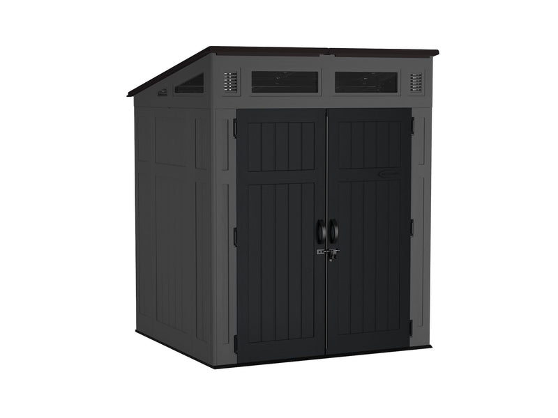 Modernist 6x5-ft Peppercorn/Black Storage Shed K2475