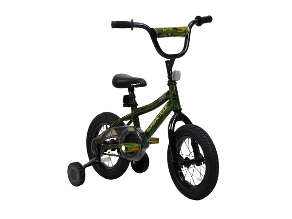 Youth Bike with Hi-Ten Steel Frame, 12-in, Camo H9996