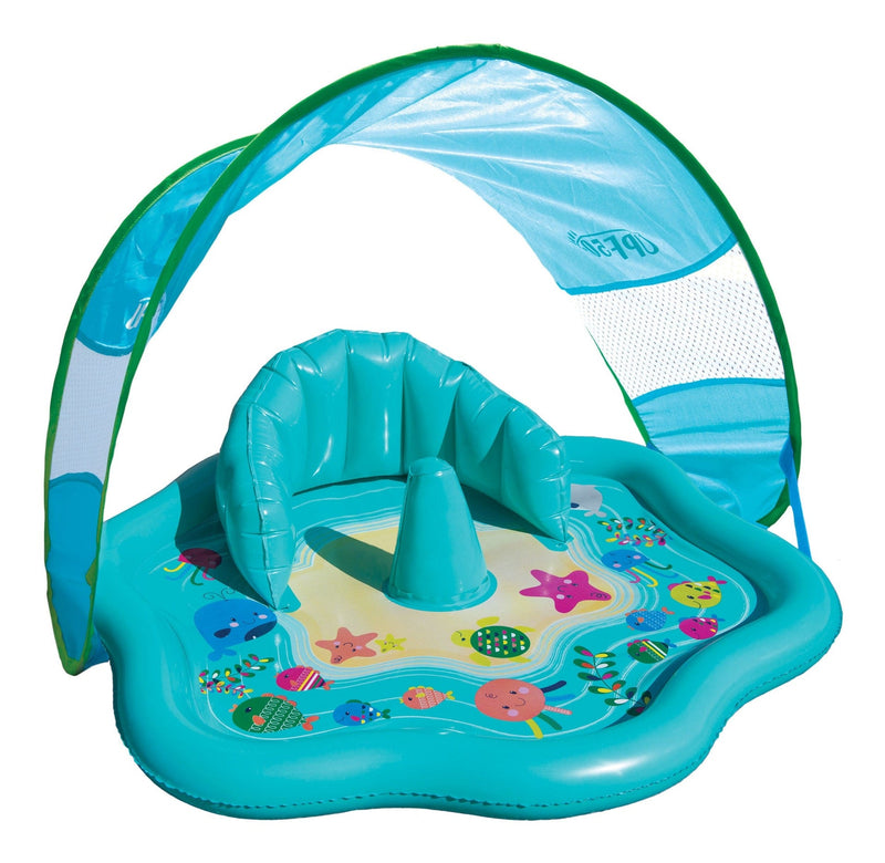 Inflatable Baby Splash Mat with Canopy, 28-in, Ages 6-18m K2429