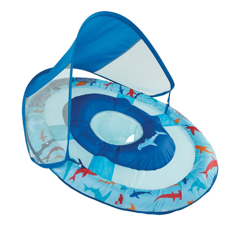 Sun Canopy Inflatable Baby Spring Float for Kids 9-24 Months, Shark Design K5388