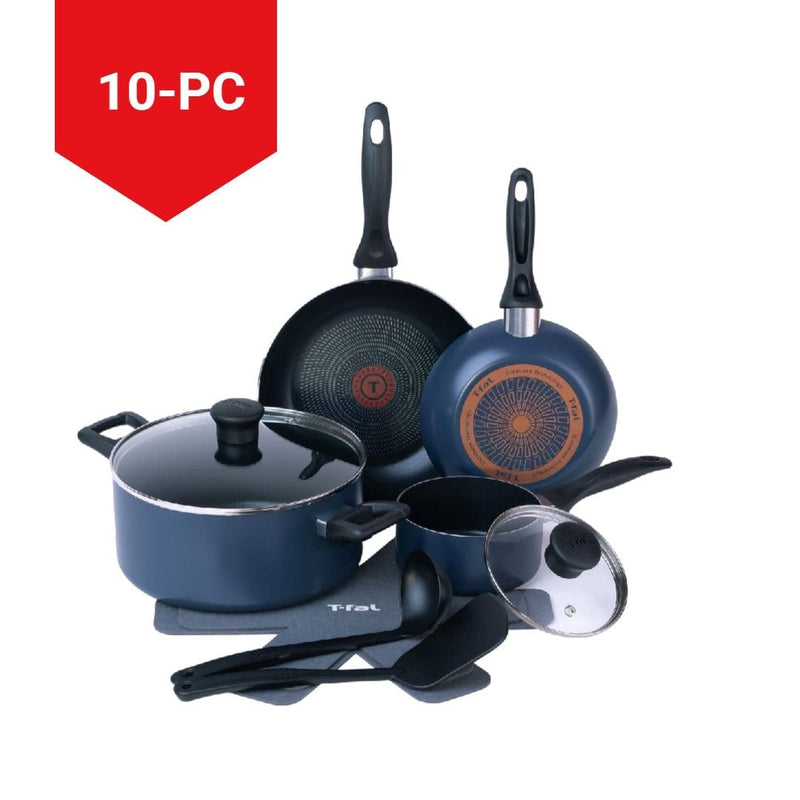 Viva Aluminum Non-Stick Cookware Set, Blue, 10-pc E4833