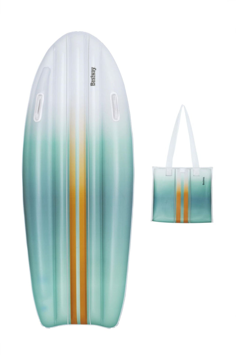 Tahiti Cyan Beach Tote & Matching Inflatable Float Set, 13-in Y1109