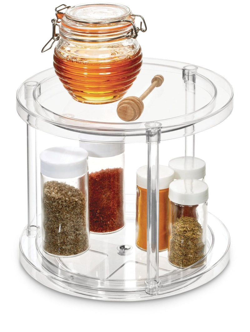 Clear 2-Tier Rotating Turntable Organizer C3975