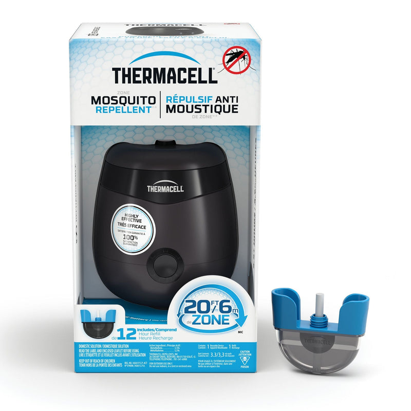 E-ZoneGuard Patio Rechargeable Mosquito Repeller with 12-Hr Refill and 5.5-Hr Battery, Charcoal K4399