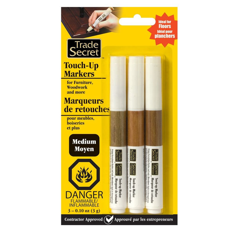 Medium Touch Up Markers for Wood, Medium Brown, 3-pk Q7575
