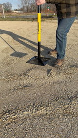 Steel Leveling Garden Tamper with Rubber Grip, 10-in x 10-in