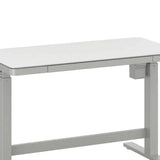 Tresanti Tessa 119.4 cm (47 in.) Adjustable Height Desk with LED Lighting, White