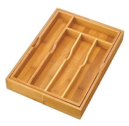 Bamboo Expandable Kitchen Utensil Drawer/Cutlery Organizer Tray C2951