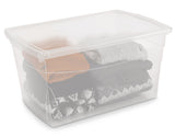 Clarity Transparent Storage Box with Lid, 50-L