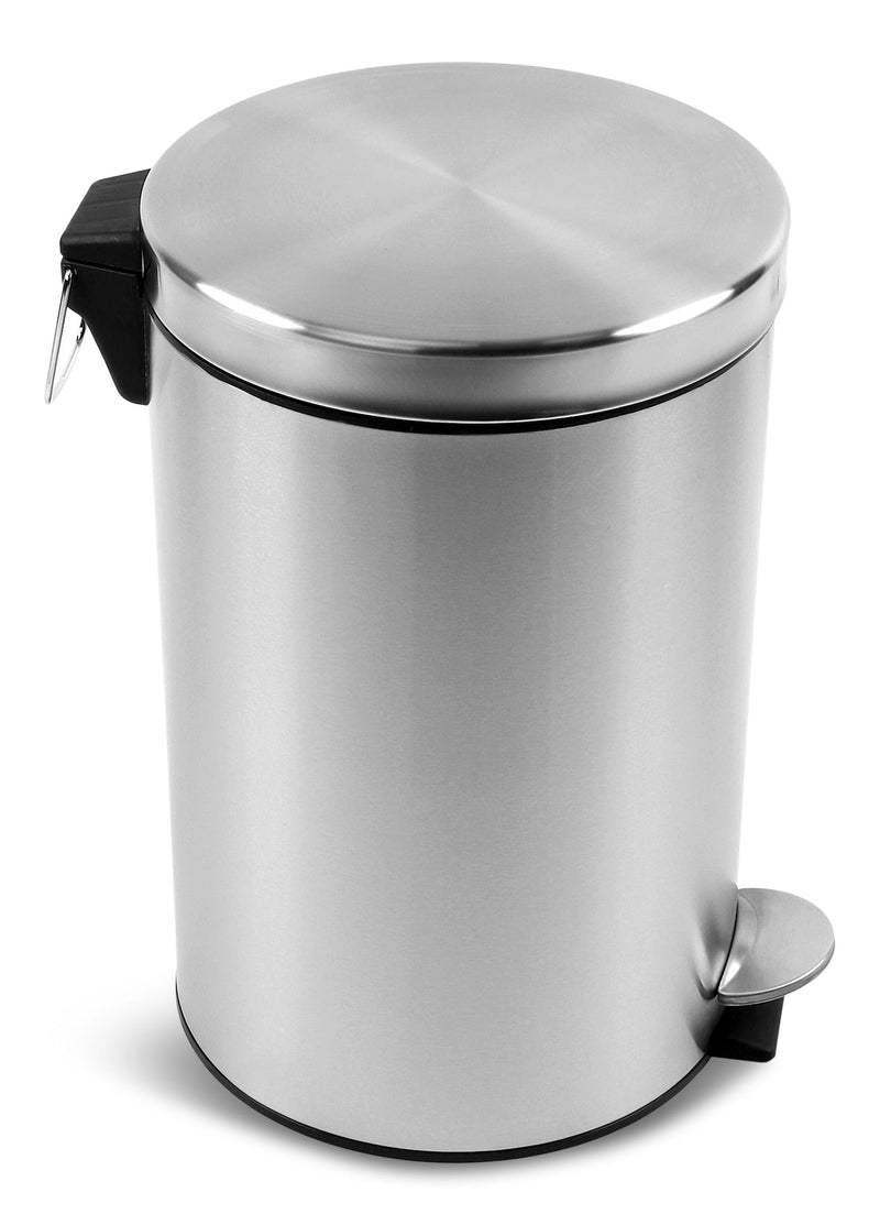 Stainless Steel Circular Step Garbage Can, 20-L Y9640