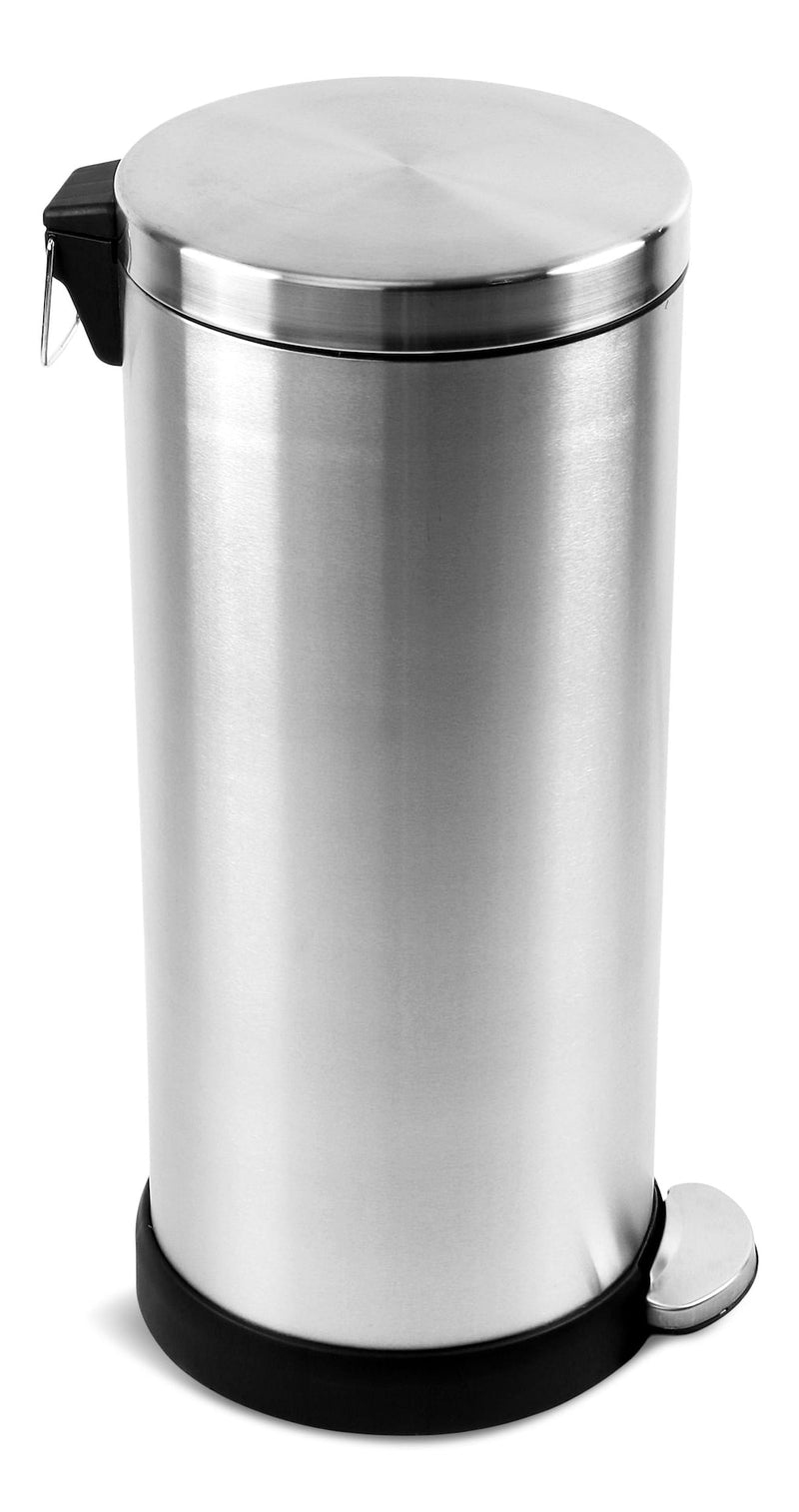 Stainless Steel Circular Step Garbage Can, 30-L T2429
