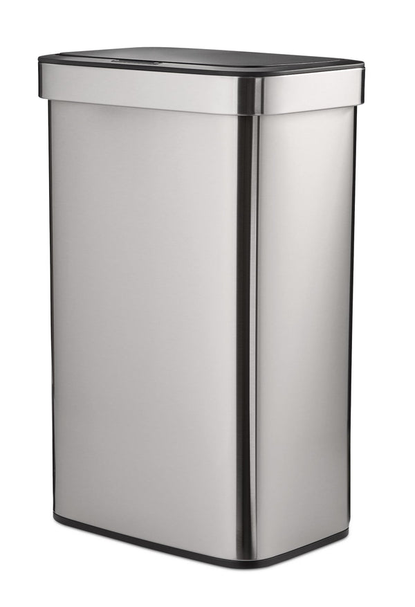 Stainless Steel Rectangular Auto Indoor Refuse Bin with Resin Motion Sensor Lid, 50-L Q4812
