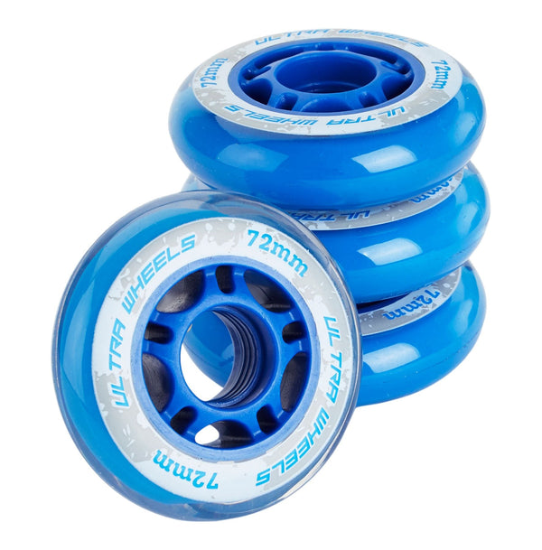 Replacement Inline Skate Wheels, Blue, 4-pk, Assorted Sizes N0694