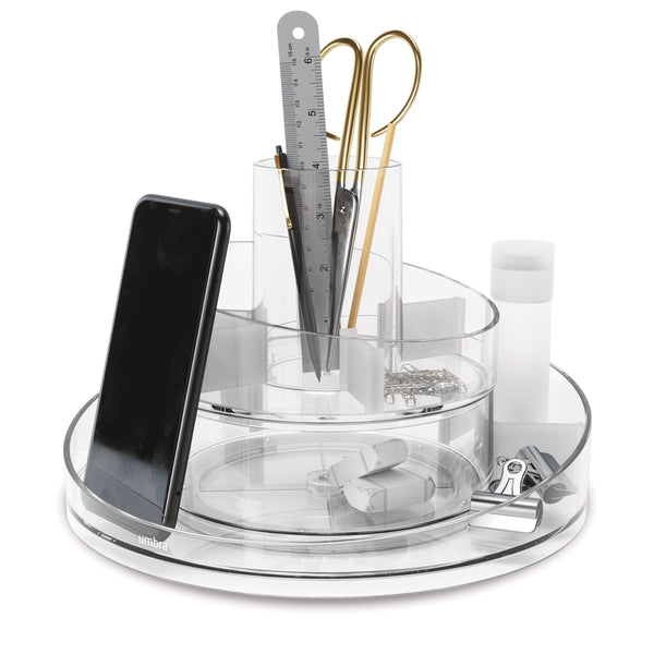 Cascada Acrylic Spinning Turntable Cosmetic Vanity Organizer, Clear P9474