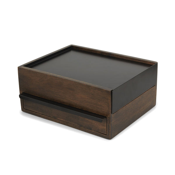 Stowit Jewelry Box, Black/Walnut H0713