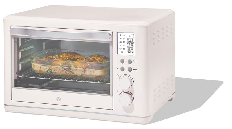 Digital Multi-Functional Air Fryer Toaster Oven with 11 Pre-Set Functions, Shortbread, 6-Slices Y2611
