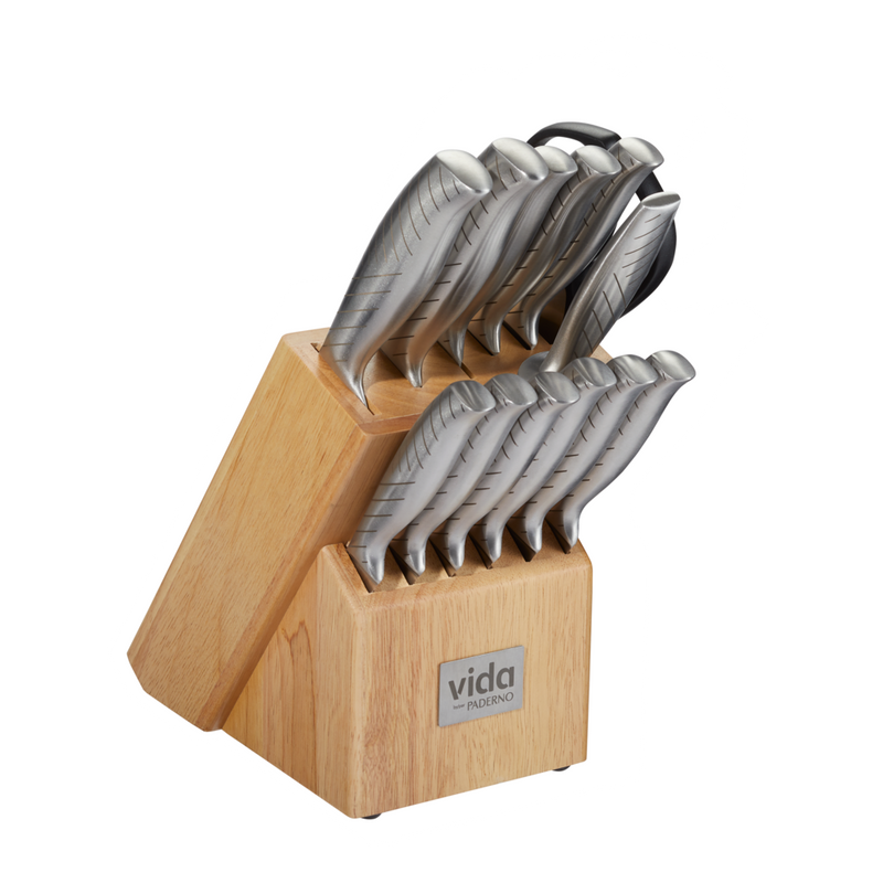 Stainless Steel Knife Block Set, Ergonomic Grip, 14-pc C6026