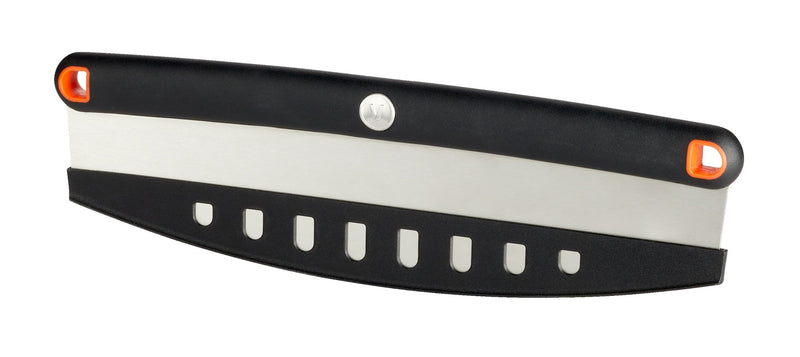 Stainless Steel Pizza Rocker Knife with Protective Sheath A0755