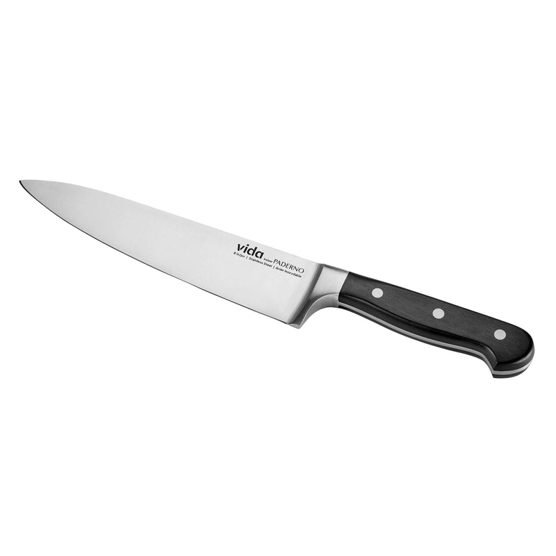 Stainless Steel Triple Rivet Chef's Knife, Ergonomic Grip, 8-in U3475