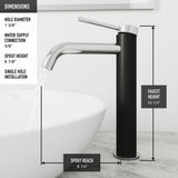 Giralda Gothic Grey Bathroom Sink/Basin Set with Lexington Faucet and Oval Composite Vessel