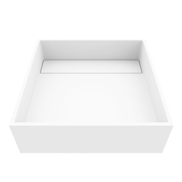 Montauk 15x15-in Deep White Bathroom Sink/Basin with Rectangular Vessel S4409
