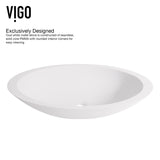 Wisteria White Bathroom Sink/Basin Set with Norfolk Faucet and Oval Composite Vessel