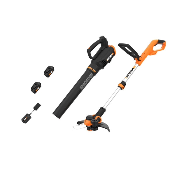 WG929 20V Power Share Cordless Grass Trimmer & Leaf Blower Combo Kit J9866