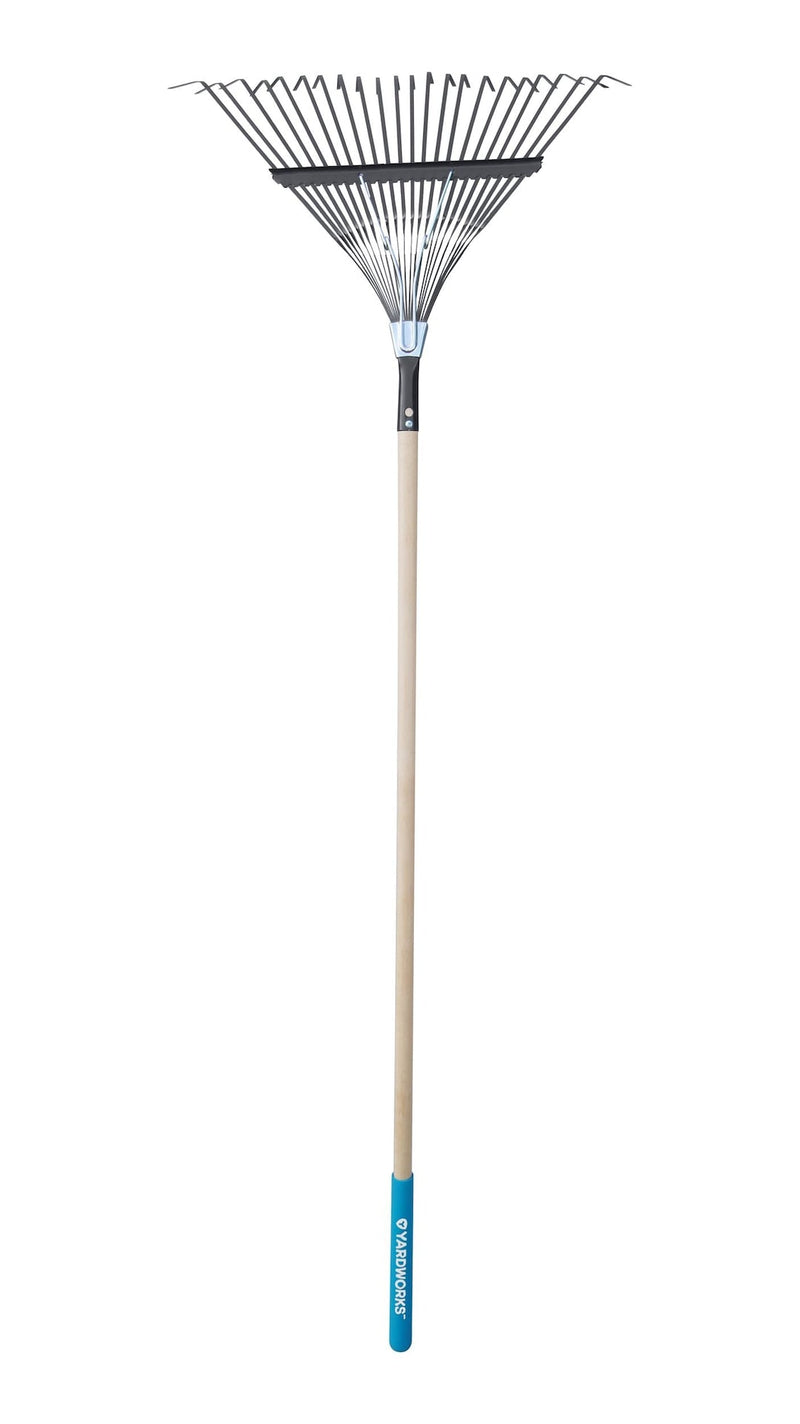 22-in Wide Metal 22-Tine Leaf Rake, 48-in Hardwood Shaft D4579